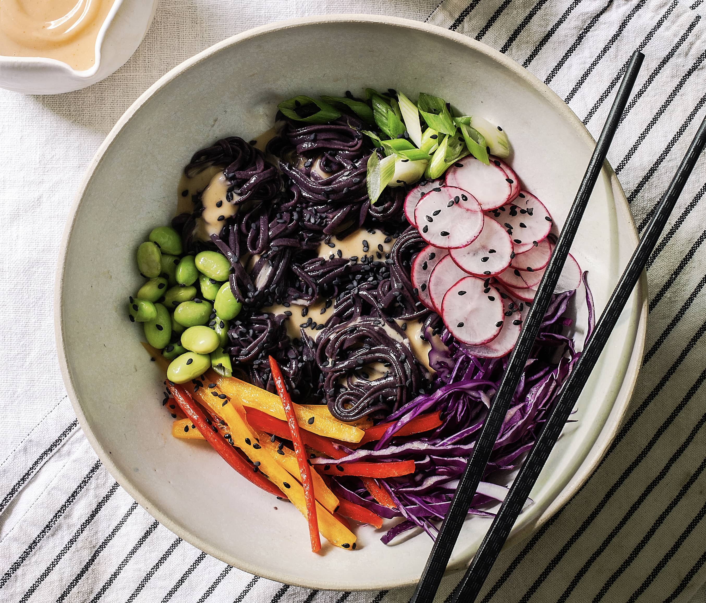 Soba noodle Salad with Marcona Almond Dressing