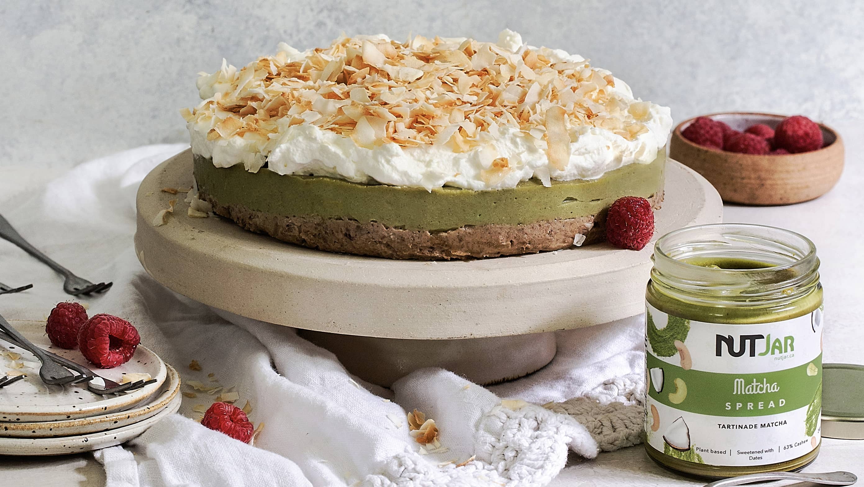 Vegan Matcha Cheesecake