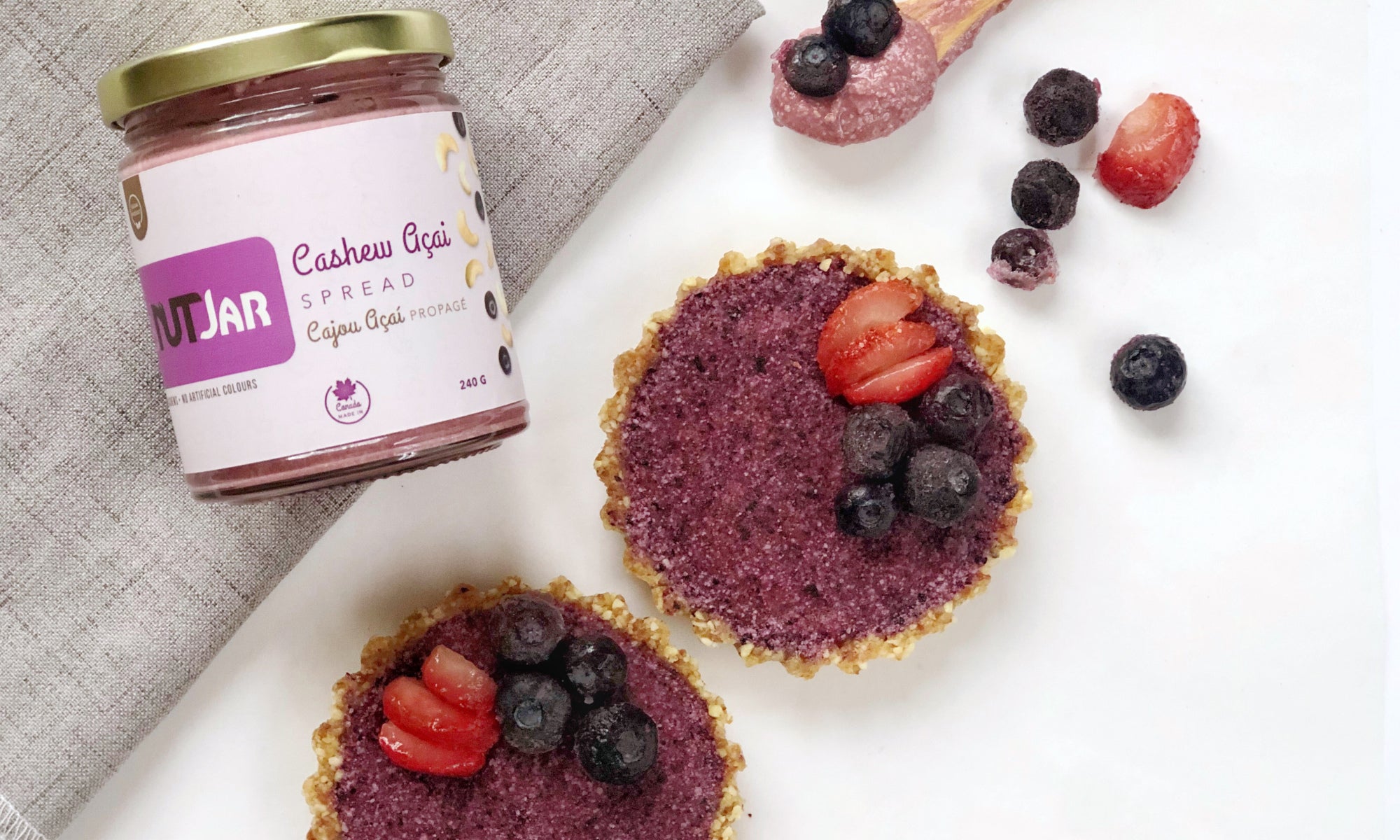 No-Bake Blueberry Cashew Tart