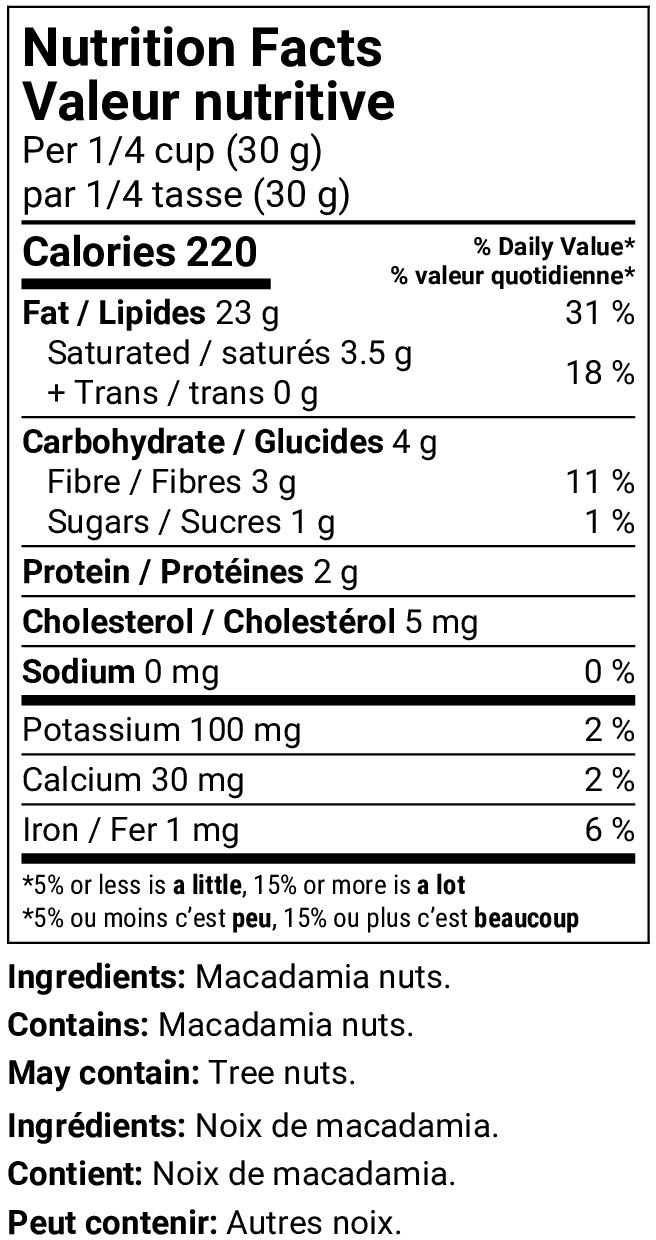 Raw Macadamia